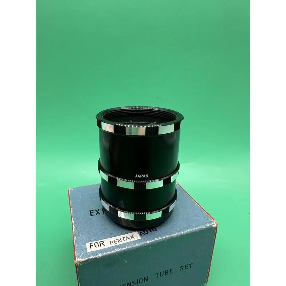 VINTAGE UNIPHOT EXTENSION TUBE SET FOR PENTAX AUTO CAMERAS WITH ORIGINAL BOX